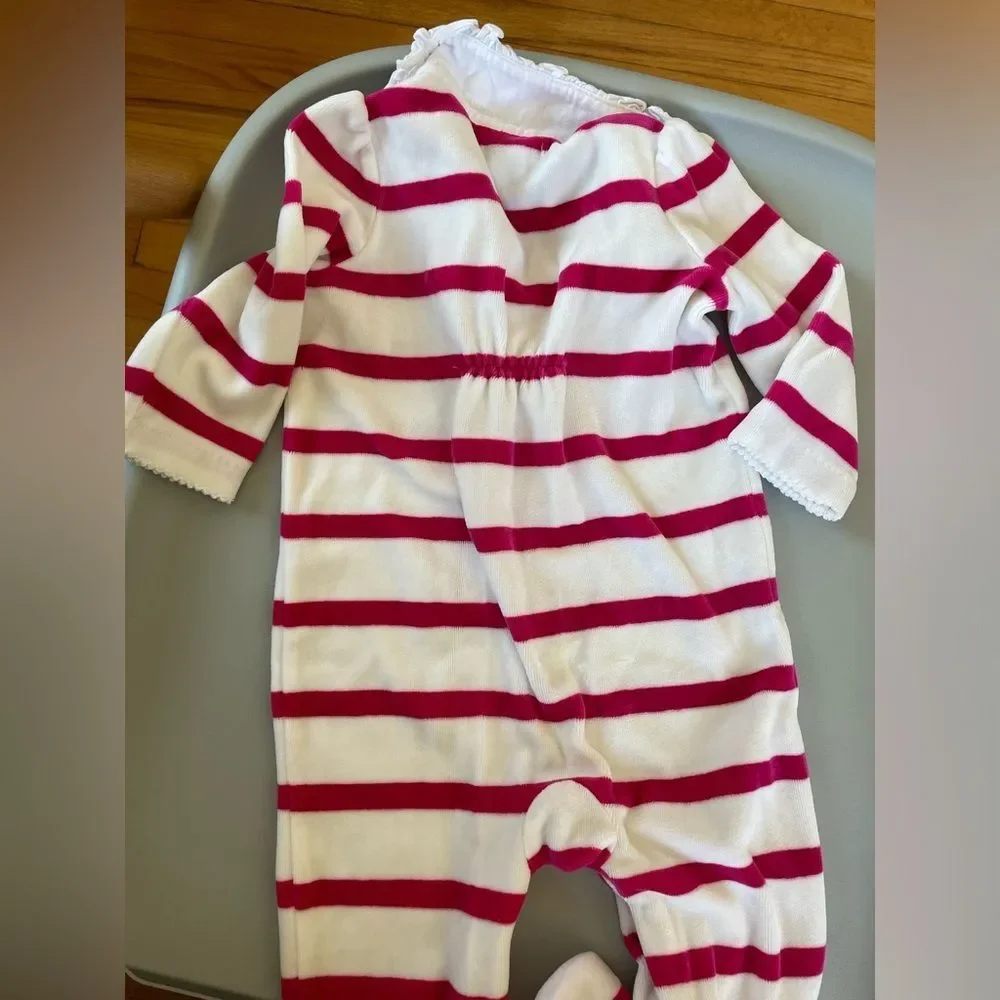 Ralph Lauren Velour Baby Footie size 9m